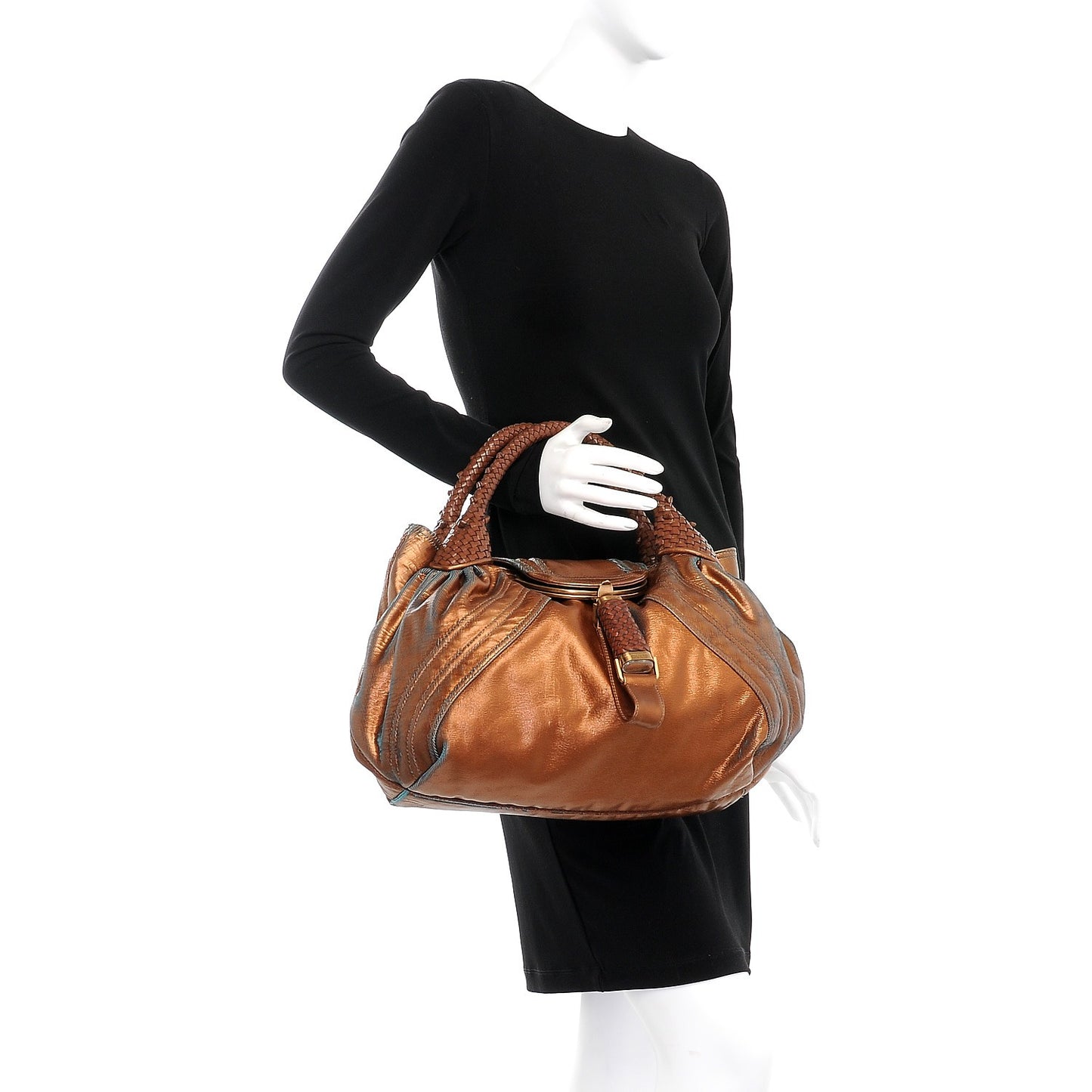 Nappa Fortuny Hologram Spy Tobacco Oro Ambrato