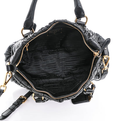 Prada Nappa Gaufre Shopping Satchel Black 5 of 6