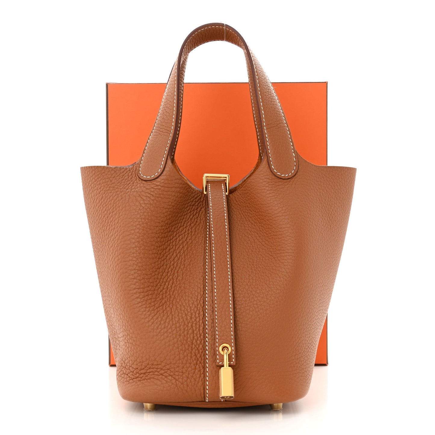 Taurillon Clemence Picotin Lock 18 PM Gold