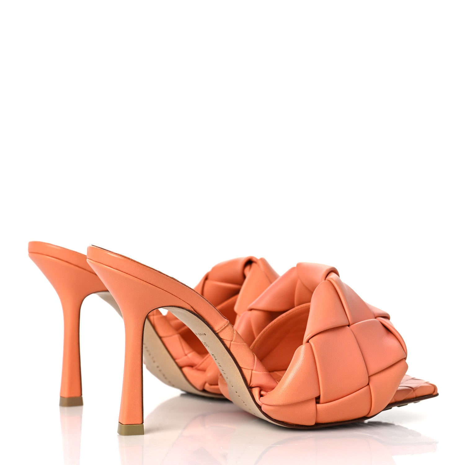 Bottega Veneta Nappa Maxi Intrecciato Lido Mule Sandals 36 Papaya 4 of 7