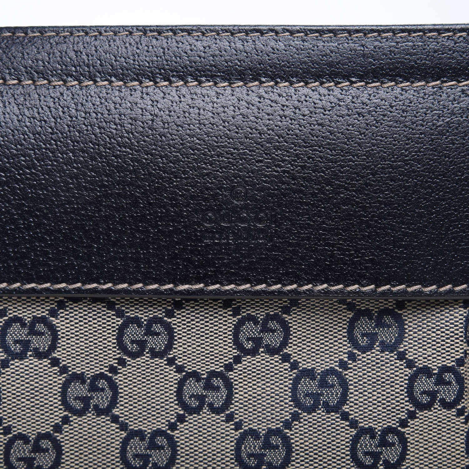 Gucci GG Monogram Web Double Pocket Belt Bag Navy 15 of 15