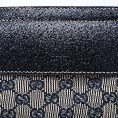Gucci GG Monogram Web Double Pocket Belt Bag Navy 15 of 15