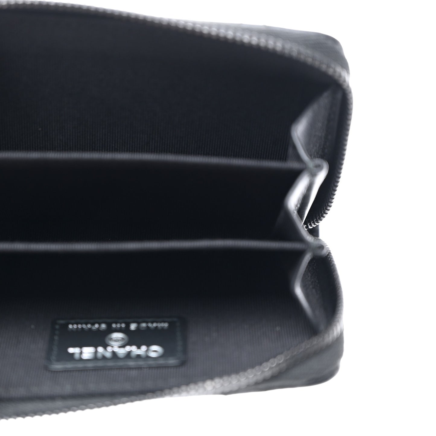Calfskin Quilted Zip Coin Purse So Black