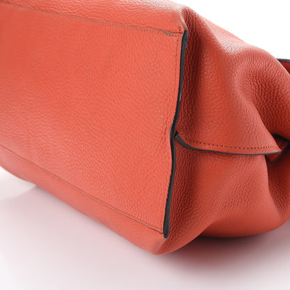 Gucci Cellarius Calfskin Large Bamboo Daily Top Handle Bag New Dark Orange 17 of 18