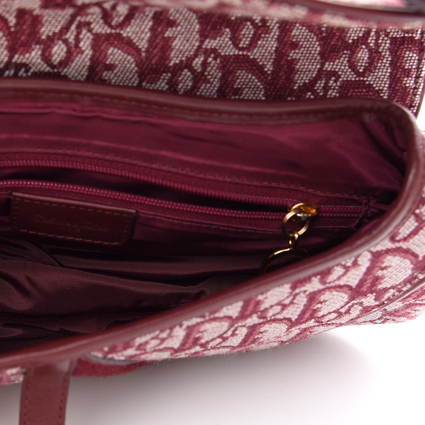 Monogram Double Saddle Bag Burgundy