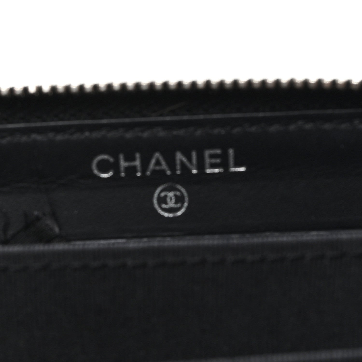 Chanel Patent Quilted Double Stitched Zip Around Wallet Black 6 of 8