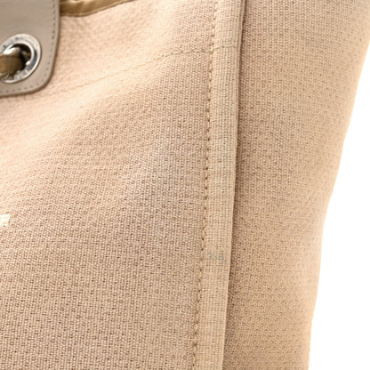 Chanel Canvas Large Deauville Tote Ecru 15 of 15