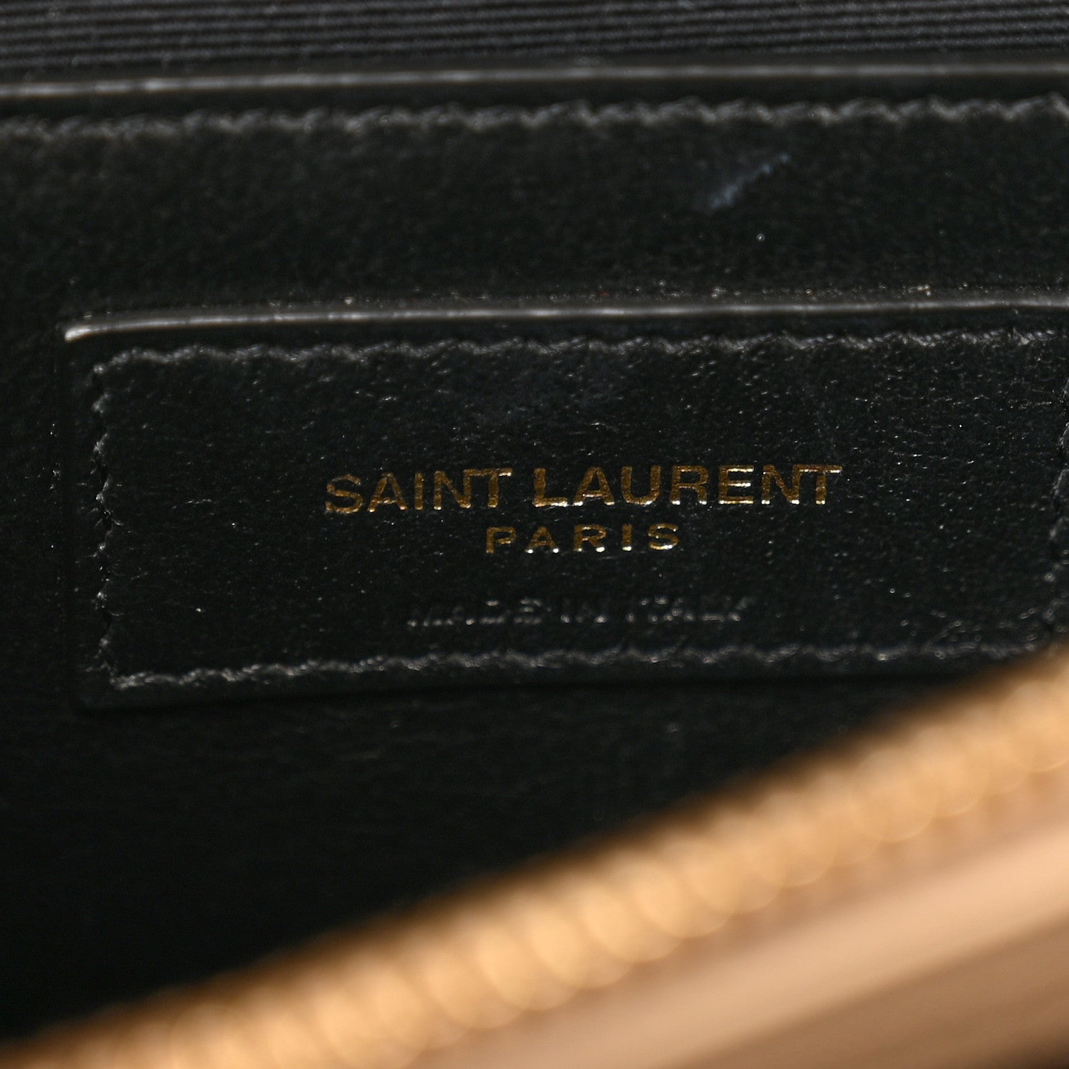 Saint Laurent Sheepskin Matelasse Chevron Monogram Medium College Bag Dark Beige 6 of 15