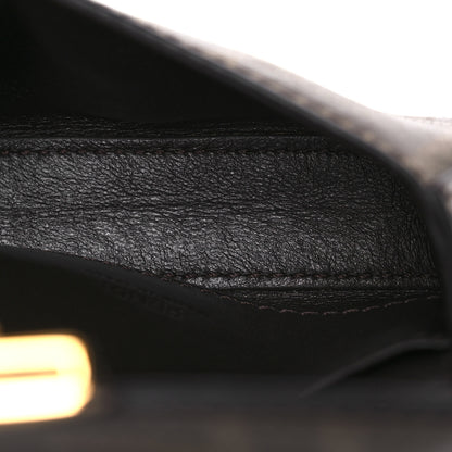 Fendi Glazed Fabric FF 1974 Nano Baguette Charm Mogano Panna 5 of 12