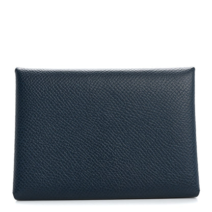 Hermes Epsom Verso Calvi Duo Card Case Bleu De Prusse Vert Fizz 1 of 8