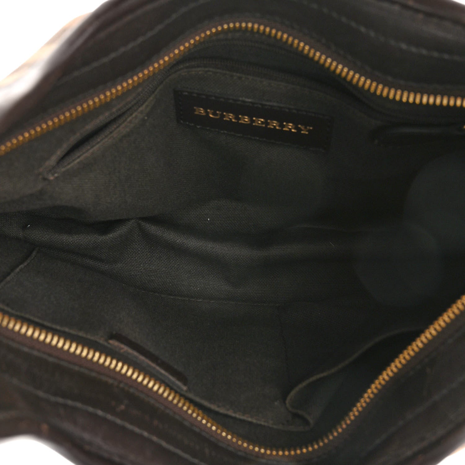 Burberry Haymarket Check Small Brooklyn Hobo Brown 9 of 11