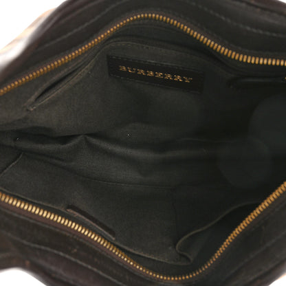 Burberry Haymarket Check Small Brooklyn Hobo Brown 9 of 11