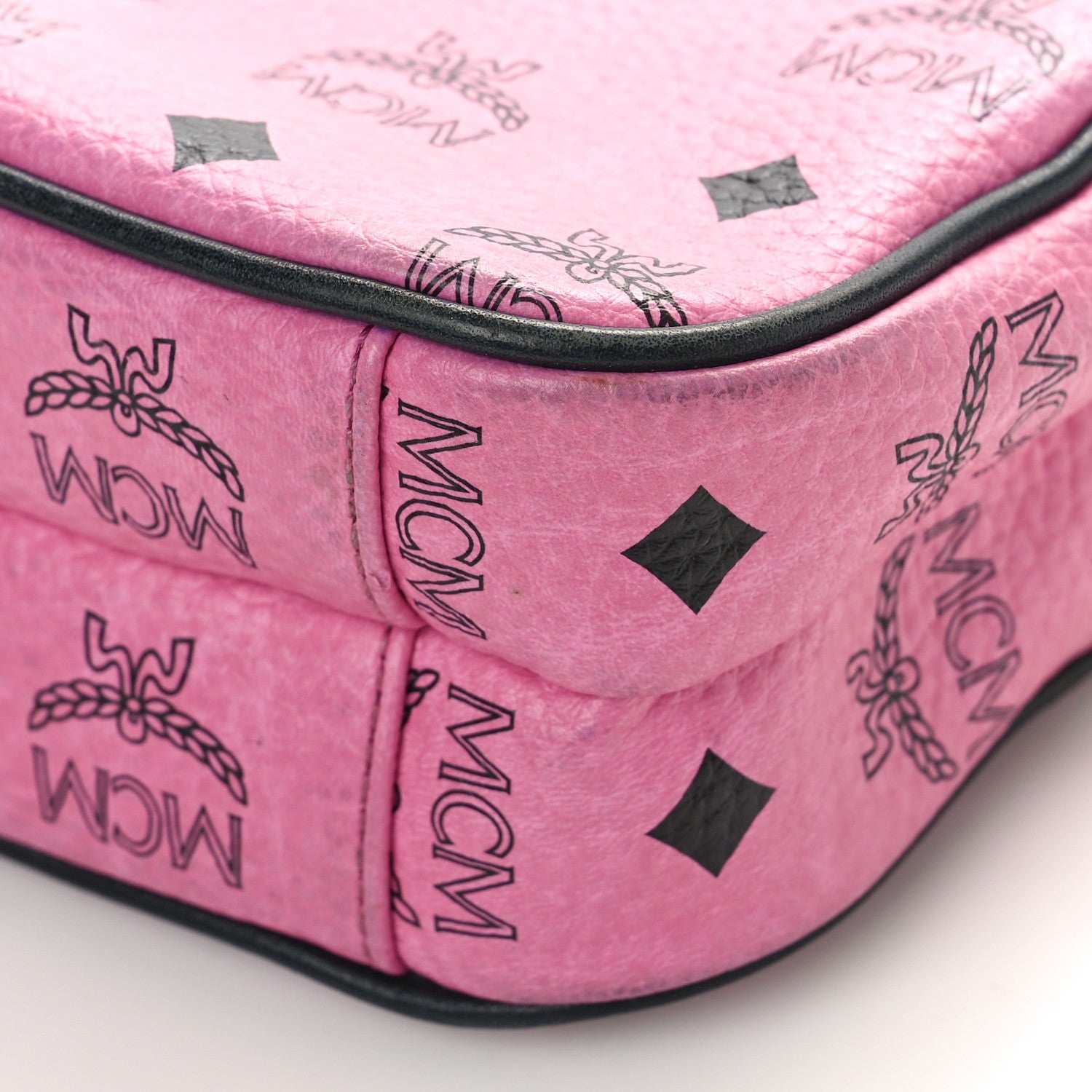 MCM Visetos Mini Camera Crossbody Bag Pink 9 of 13