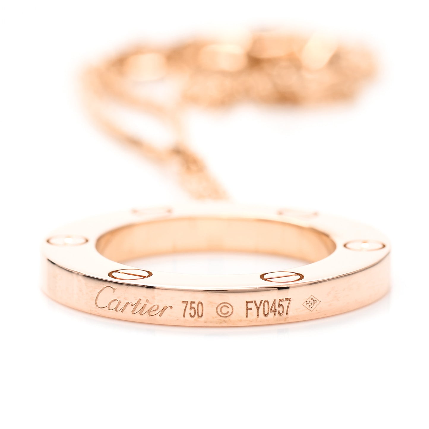 18K Pink Gold LOVE Pendant Necklace