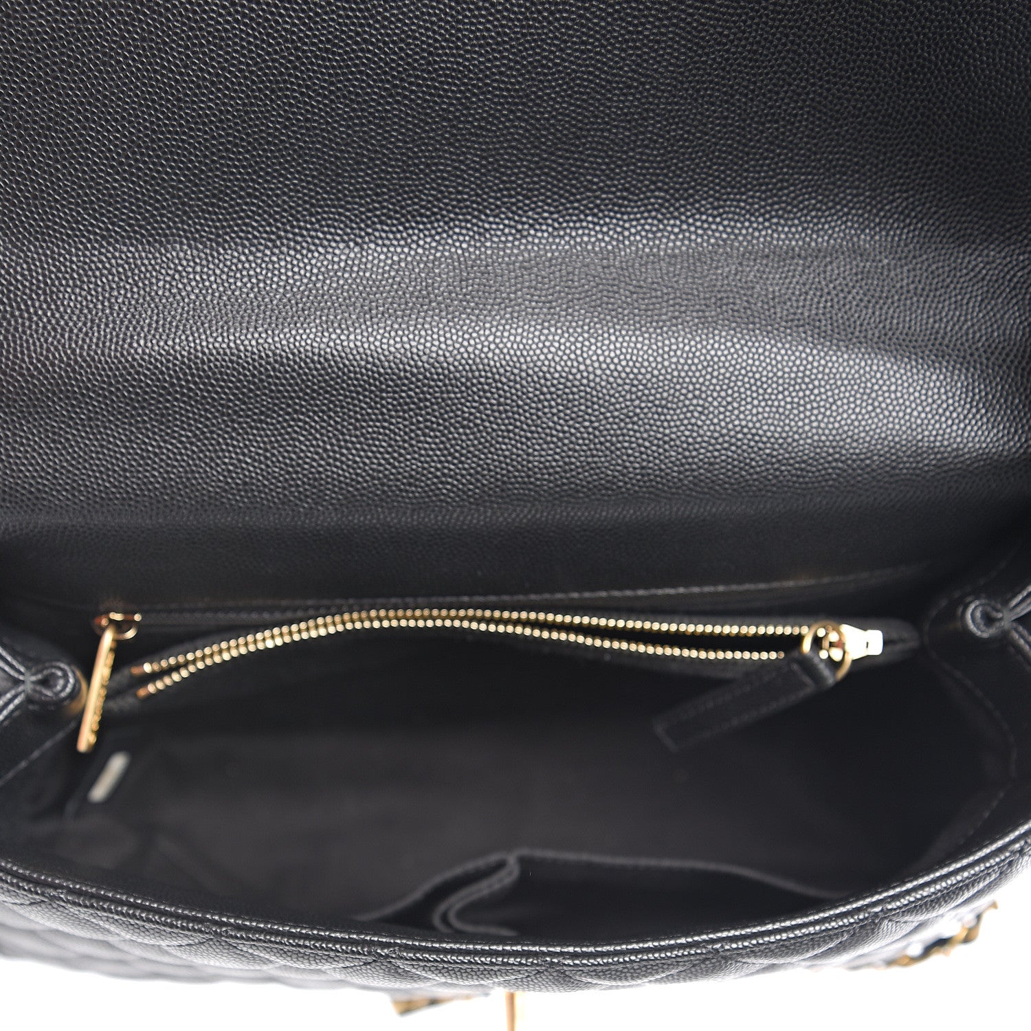 Chanel Caviar Lizard Embossed Quilted Small Coco Handle Flap Black 2 of 11