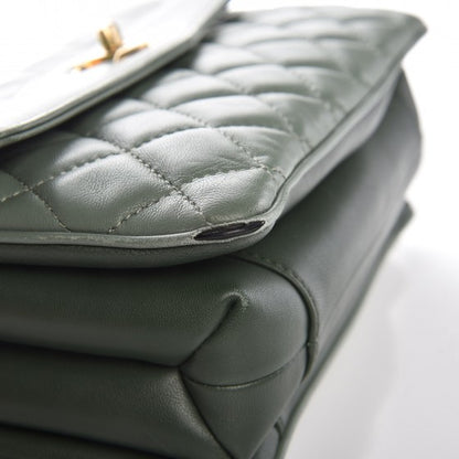 Chanel Lambskin Quilted Coco Vintage Flap Green 9 of 13