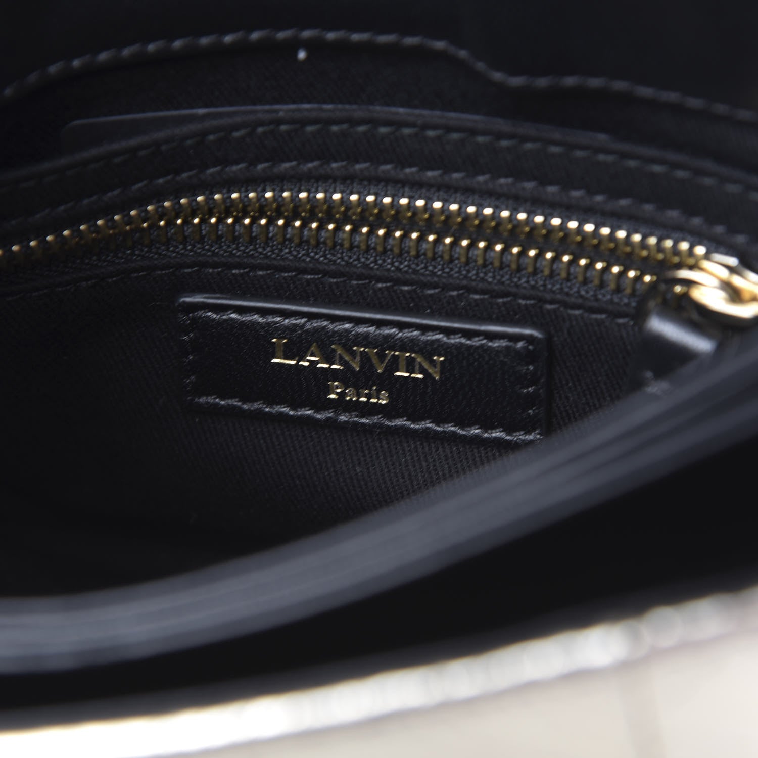 Lanvin Metallic Snakeskin Mini Sugar Flap Shoulder Bag Gold 6 of 9