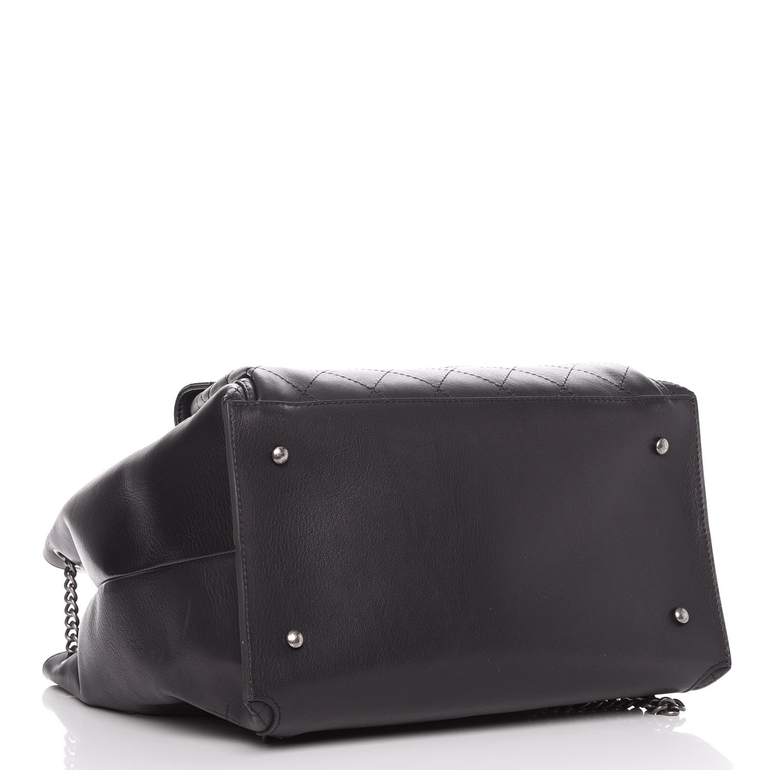 Chanel Calfskin Stitched Large Urban Luxury Drawstring Backpack Black 4 of 7