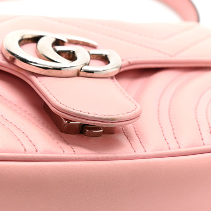 Gucci Calfskin Matelasse Mini GG Marmont Shoulder Bag Wild Rose 10 of 10