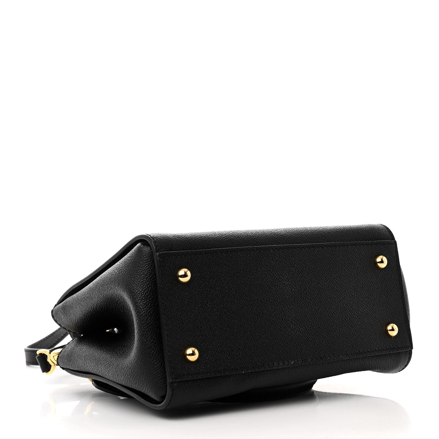 Burberry Soft Grain Calfskin Small Buckle Tote Black 6 of 21