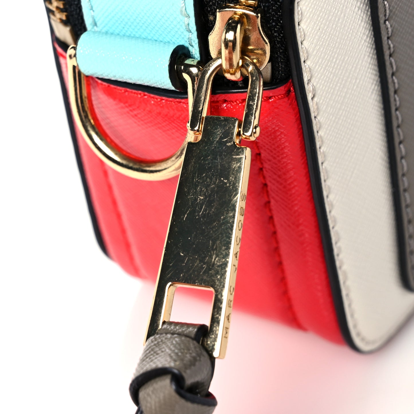 Saffiano Small Snapshot Camera Bag Porcelain Multi