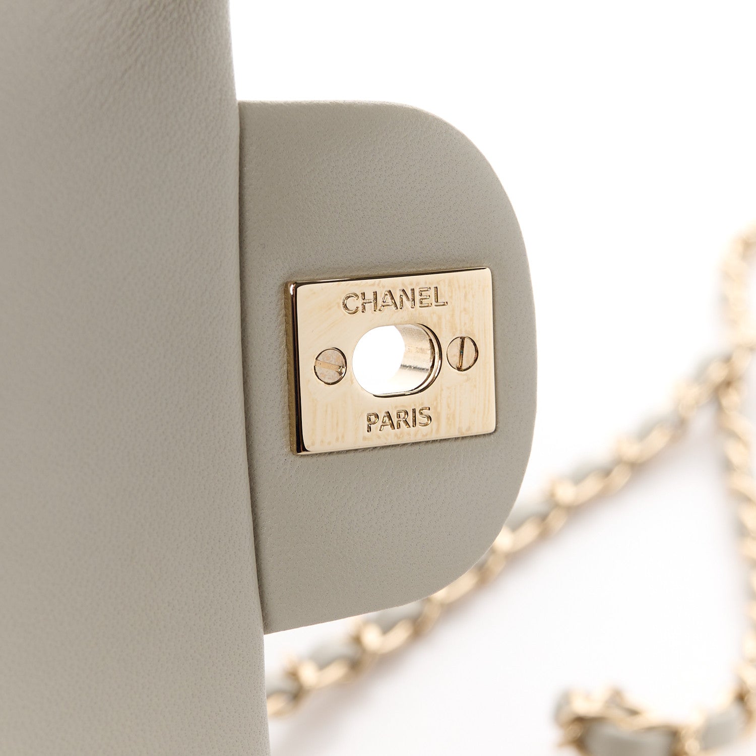 Chanel Lambskin Quilted Mini Rectangular Flap Grey 7 of 11