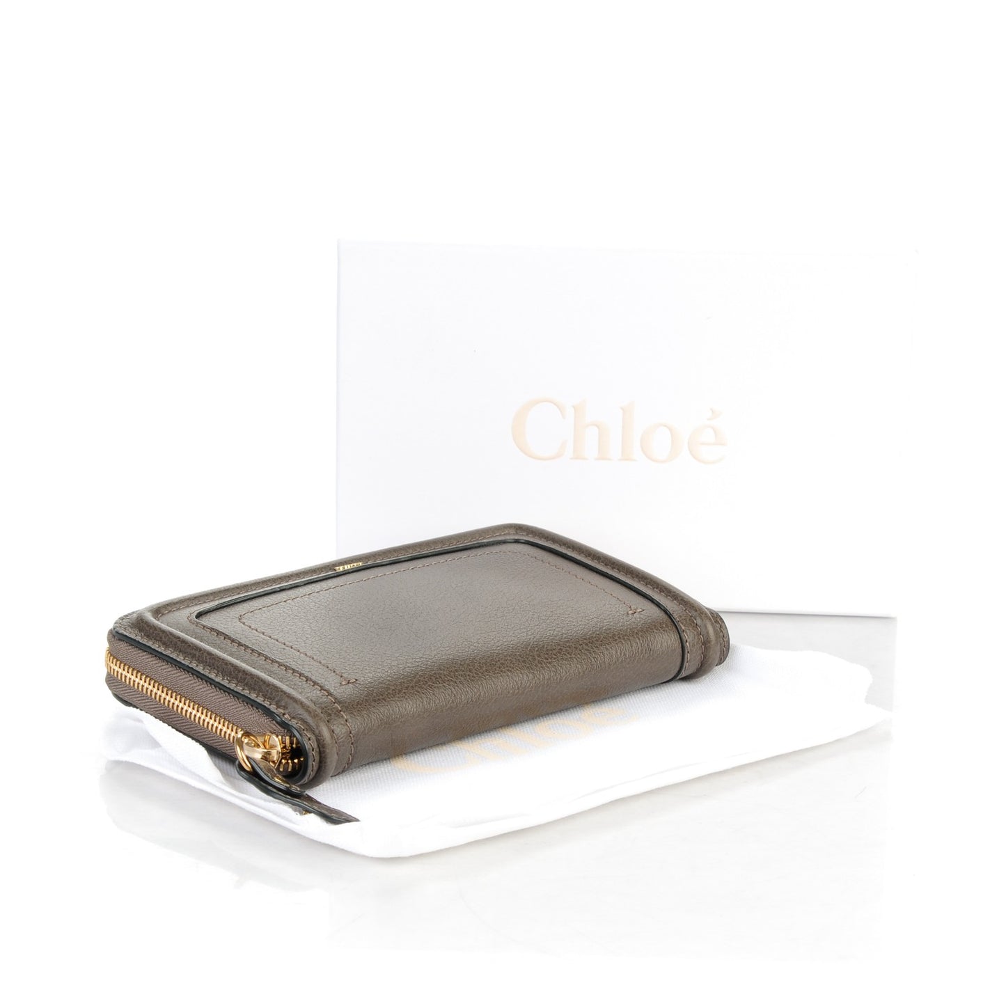 Grained Calfskin Paraty Long Zip Around Wallet Rock