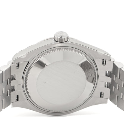 Rolex Stainless Steel 18K White Gold Diamond 31mm Oyster Perpetual Datejust Watch Aubergine Roman 278274 4 of 5