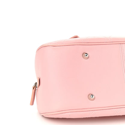 Christian Dior Calfskin Cannage Handbag Pink 8 of 13