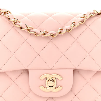 Chanel Lambskin Quilted Mini Rectangular Flap Light Pink 8 of 11