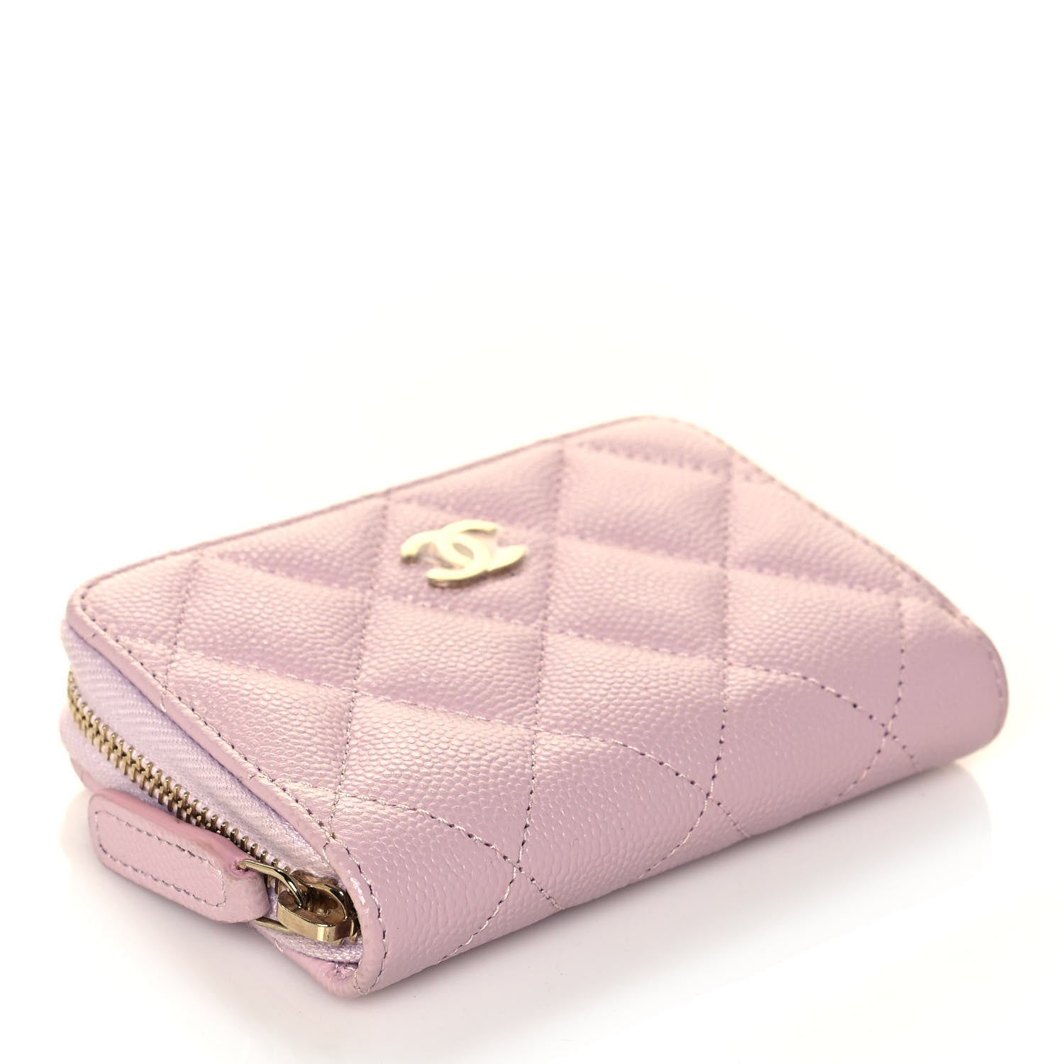Chanel Caviar Quilted Zip Coin Purse Light Pink 4 of 13