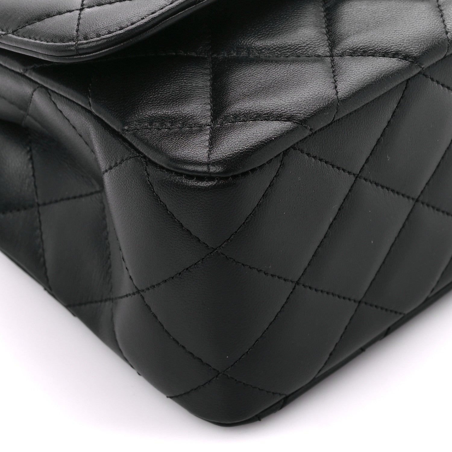 Chanel Lambskin Metal Quilted Twist Top Handle Flap With Chain Black 10 of 11