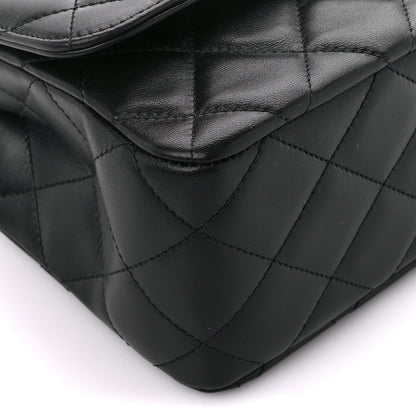 Chanel Lambskin Metal Quilted Twist Top Handle Flap With Chain Black 10 of 11