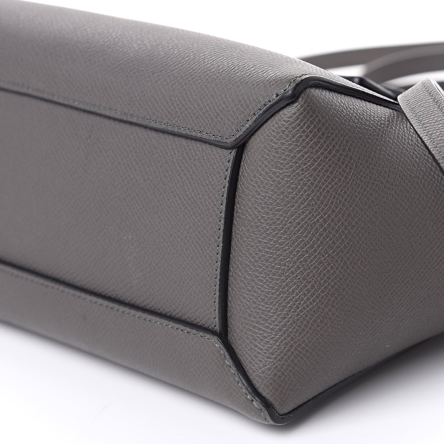 Grained Calfskin Nano Belt Bag Grey