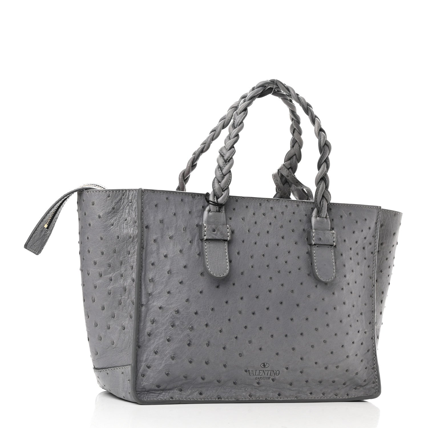 Valentino Garavani Ostrich To Be Cool Tote Grigio Perla 3 of 16