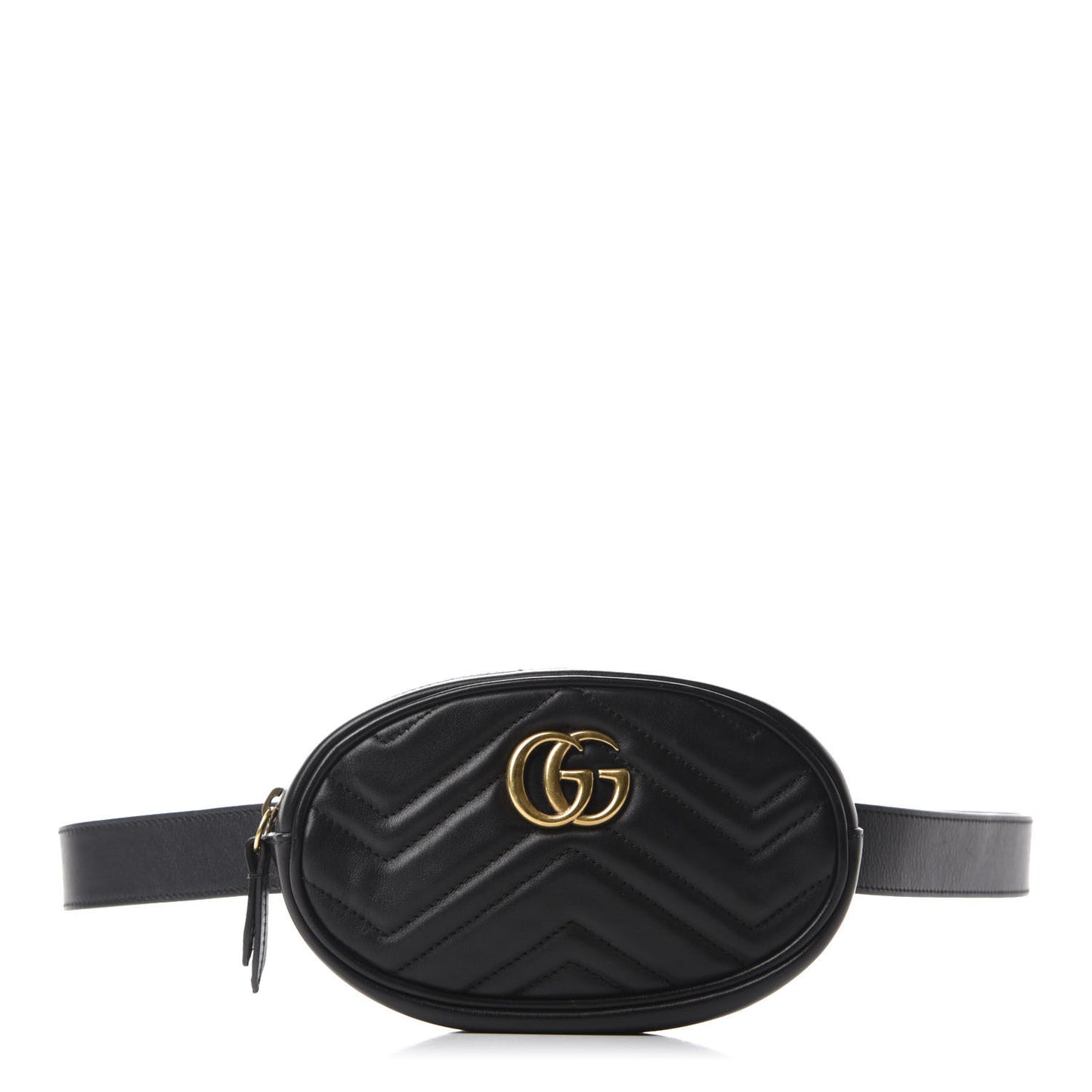 Calfskin Matelasse GG Marmont Belt Bag 95 38 Black