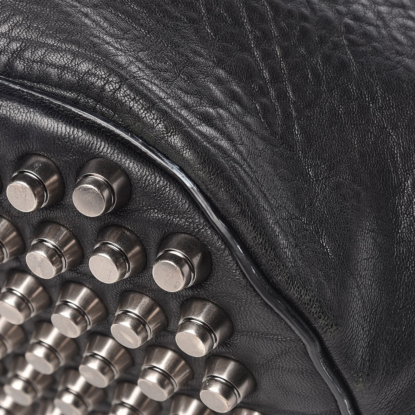 Pebbled Lambskin Diego Bucket Black Nickel Hardware