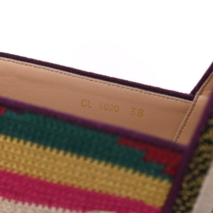 Christian Dior Cotton Embroidered Patchwork Granville Espadrille 38 Multicolor 8 of 11