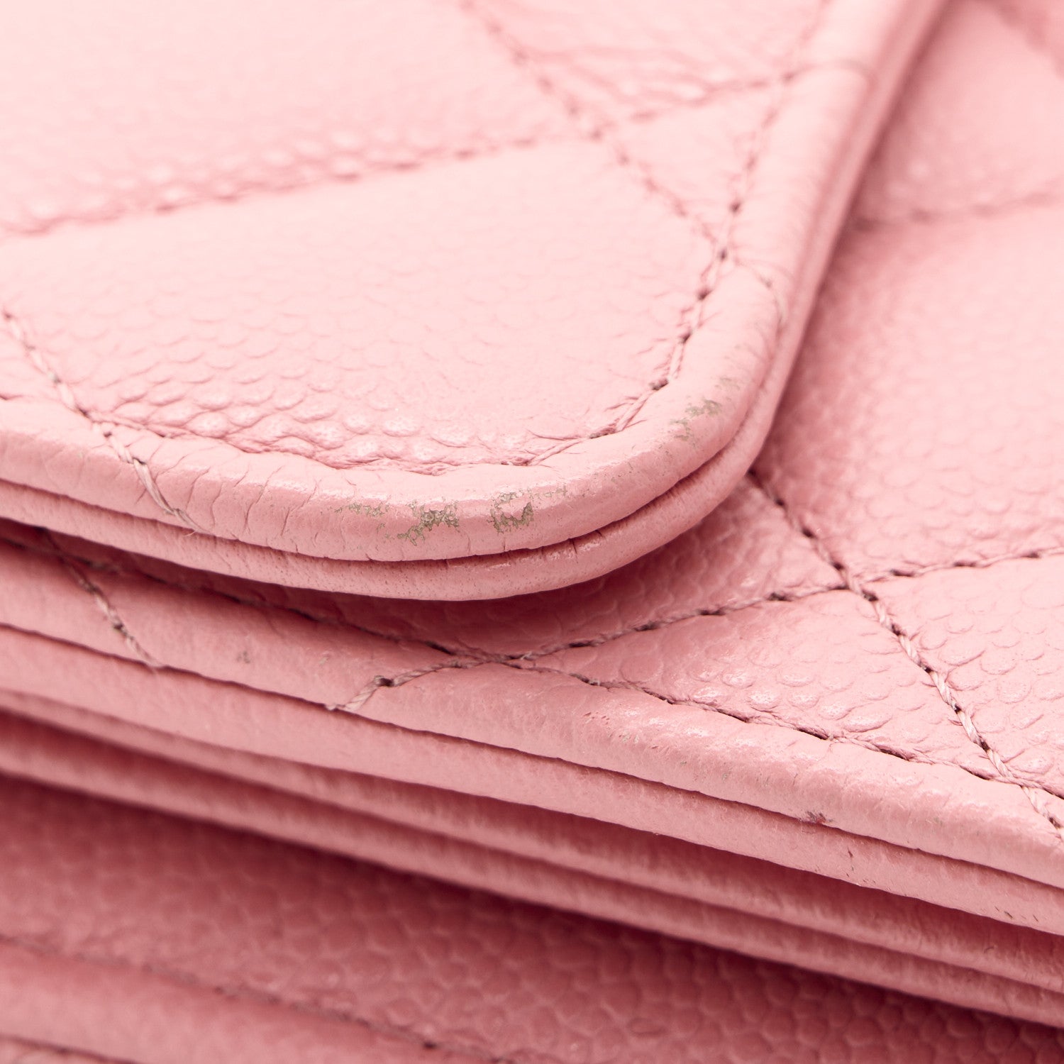 Chanel Caviar Quilted Large Gusset Flap Wallet Light Pink 9 of 11