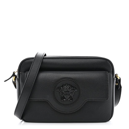 Versace Grained Calfskin Medusa Camera Bag Black 1 of 12