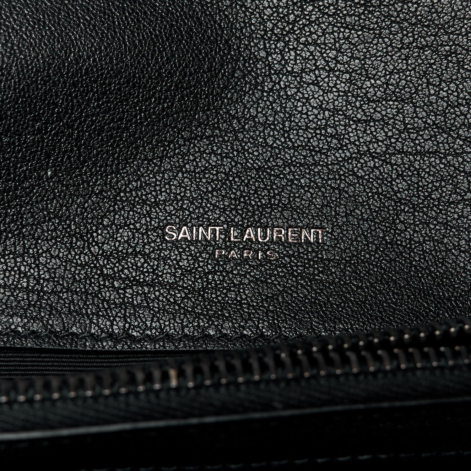 Saint Laurent Sheepskin Matelasse Chevron Monogram Medium College Bag Black 6 of 11