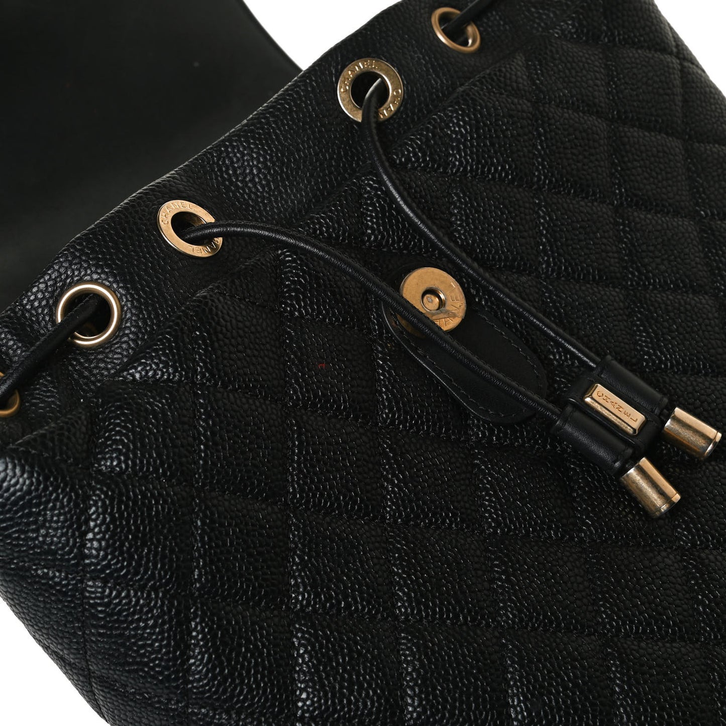 Caviar Quilted Filigree Backpack Black