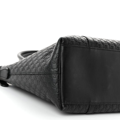 Gucci Soft Microguccissima Small Zippered Satchel Black 9 of 10