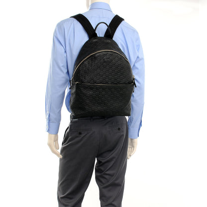 Gucci Guccissima Medium Classic Backpack Black 2 of 7