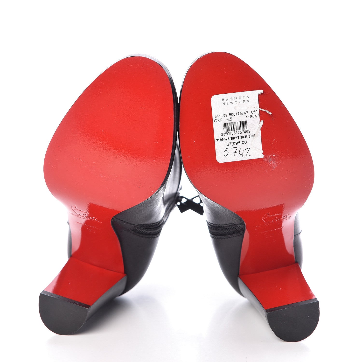 Christian Louboutin Calfskin Janis 85 Booties 36 Black 5 of 6