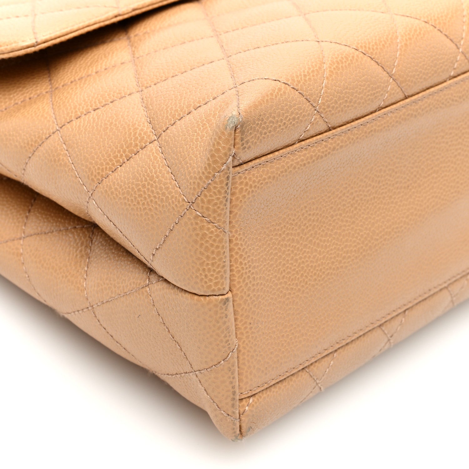 Chanel Caviar Quilted Jumbo Kelly Flap Beige 9 of 10