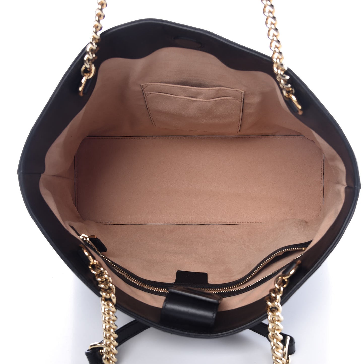 Apollo Calfskin GG Dadini Embroidered Chain Shoulder Tote Black