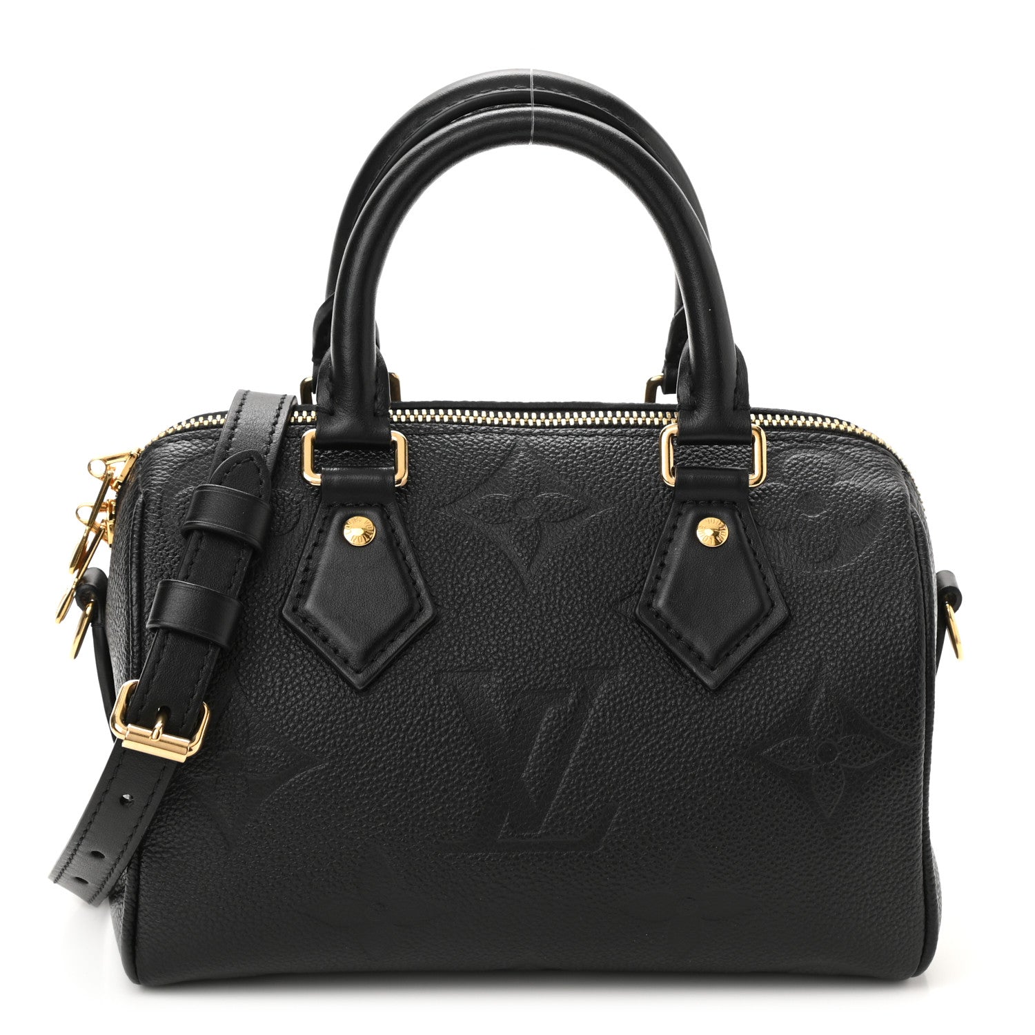 Louis Vuitton Empreinte Monogram Giant Speedy Bandouliere 20 Black 1 of 10