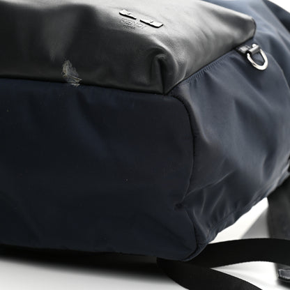 Fendi Nylon Vitello Century Opaco Mini Bug Eyes Backpack Navy 10 of 19