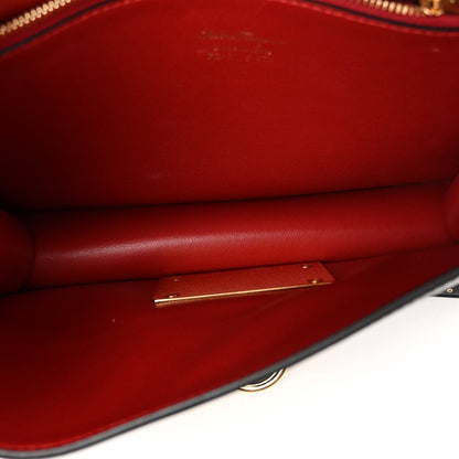 Salvatore Ferragamo Smooth Calfskin Studded Aileen Gancio Lock Shoulder Bag Black 5 of 9